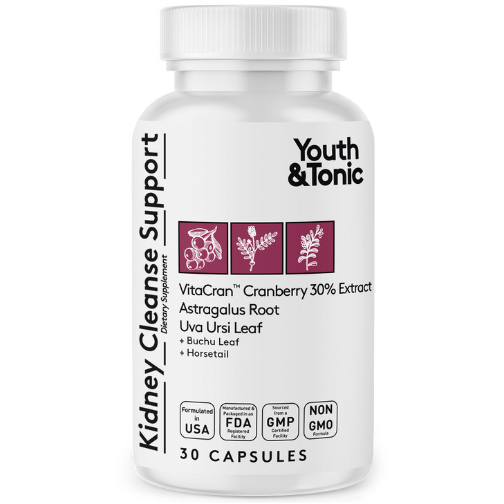 Youth & Tonic Kidney Cleanse & Detox Supplement with Cranberry Extract