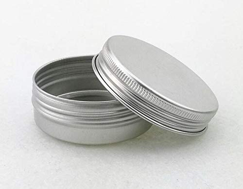 12Pcs Silver Empty Refillable Aluminum Tins Cosmetic Makeup Cream Sample Storage Container Bottle Vial Jars for Lip Balm Eye Shadow Powder Nail Art L