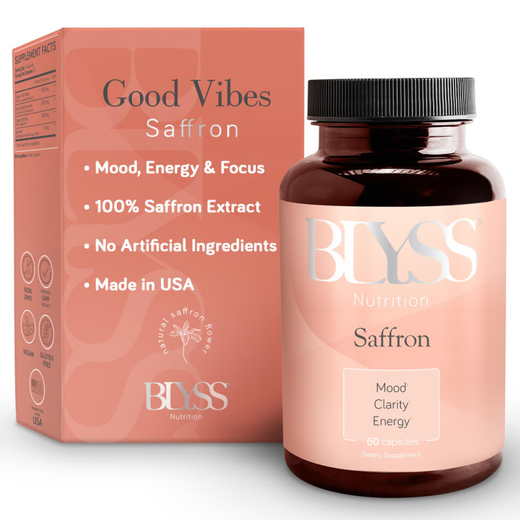 BLYSS Nutrition Saffron Supplements - Saffron Extract Pills for Women