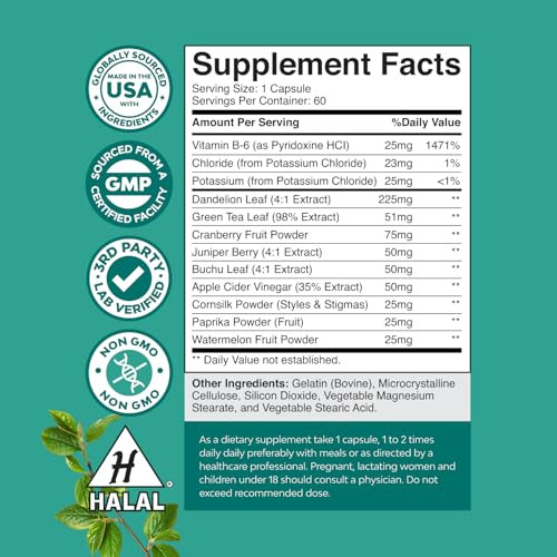 Water Away Supplement for Fast Bloating and Swelling Relief Pure Natural