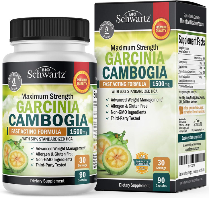 Garcinia Cambogia Weight Loss Pills - 1500mg HCA Pure Extract