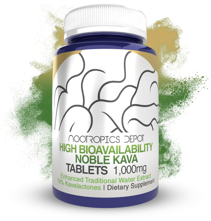 Nootropics Depot High Bioavailability Noble Kava Tablets - 30 Count