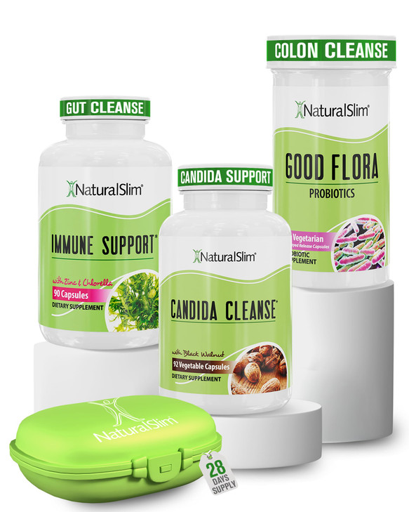 NaturalSlim Candida Cleanse Support Supplements Bundle