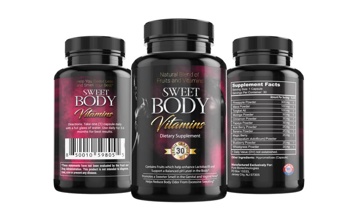SweetBody Vitamins - Eliminates Body Odor and Reduces