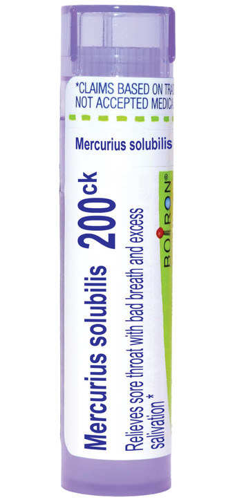 Boiron Mercurius Solubilis 200CK, 80 Pellets, Homeopathic Medicine Sore Throat