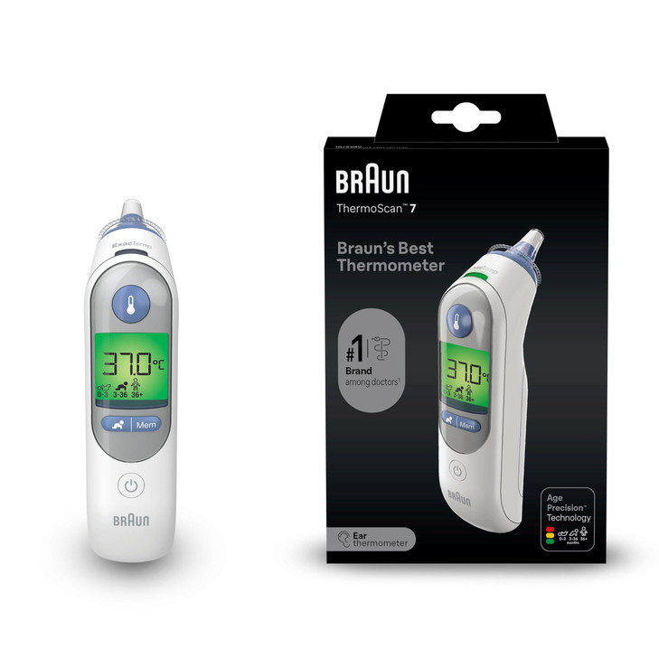 Braun Thermoscan 7 IRT6520 Thermometer + Bonus 40 ThermoScan Lens Filters