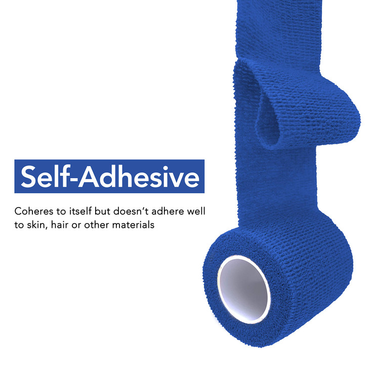 RISEN Cohesive Bandage 2 x 5 Yards, 6 Rolls, Self Adherent Wrap Medical Tape