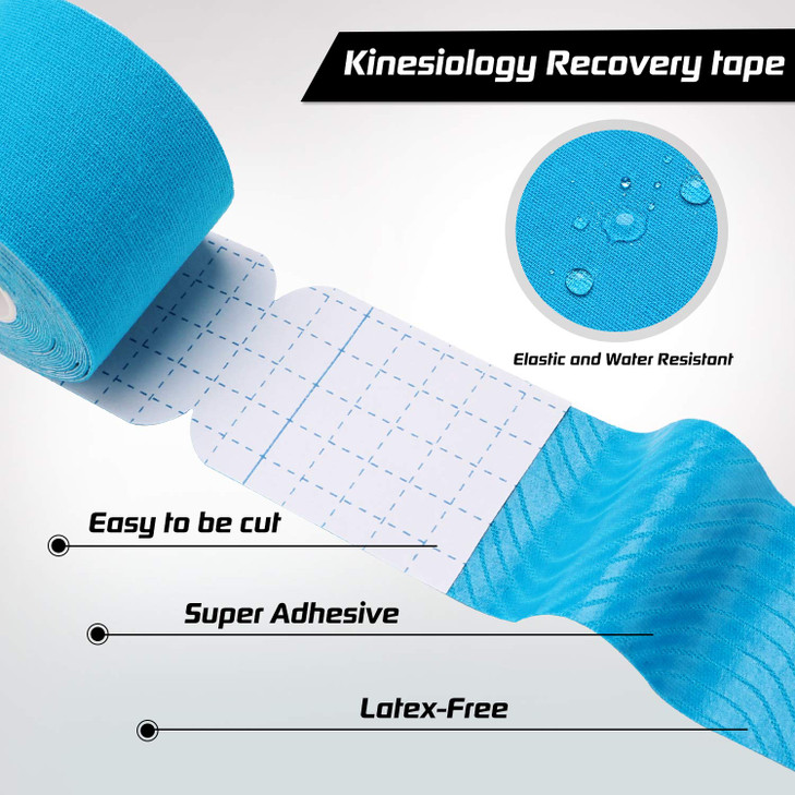 Kinesiology Tape Precut 2 Rolls Pack, Athletic Tape for Muscle Joints Support