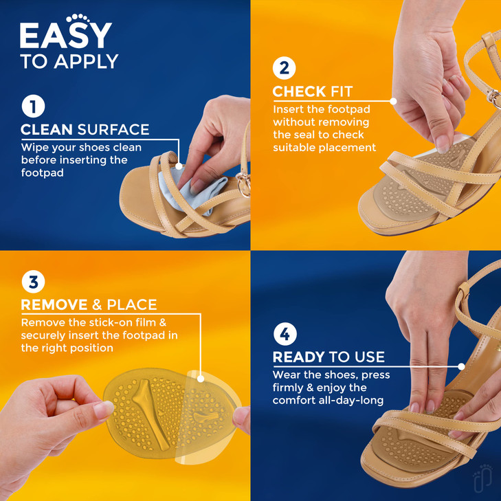 Succure 2 Pair Metatarsal Pads - Ball of Foot Cushions for High Heel Comfort