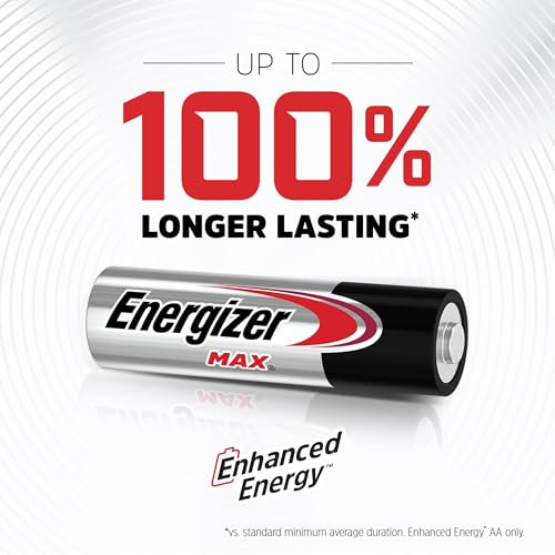 Energizer MAX AA Batteries, 12 Pack, Double A Alkaline Batteries