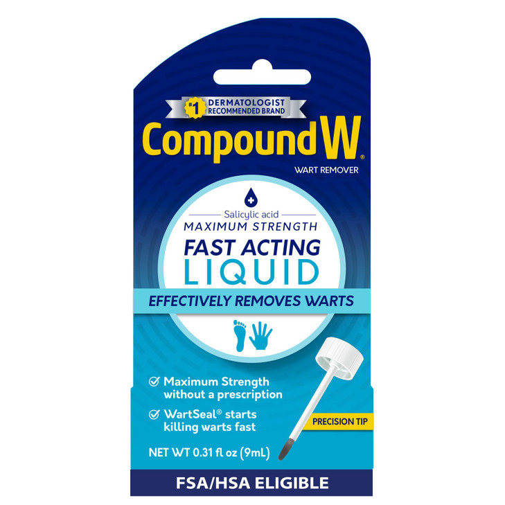 Compound W Maximum Strength Wart Remover, Fast-Acting Liquid with Salicylic Acid