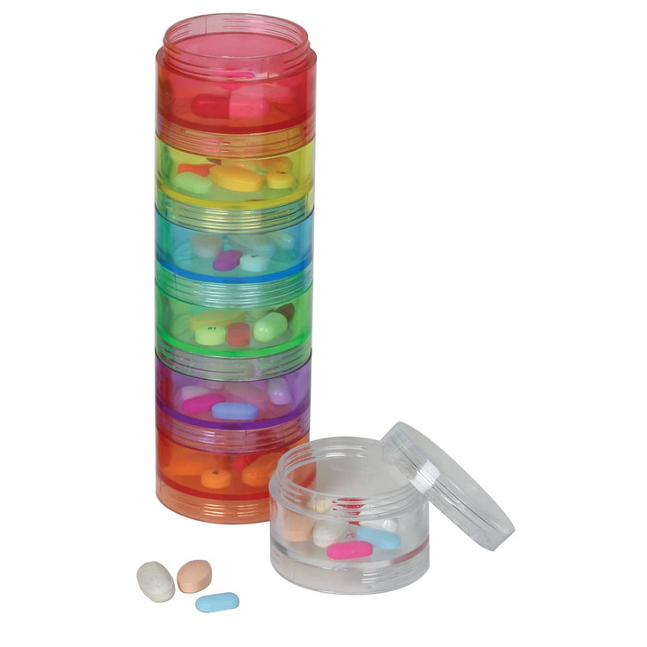 Ezy Dose Weekly (7-Day) Daily Stackable Pill Case, Medicine Planner, Vitamin