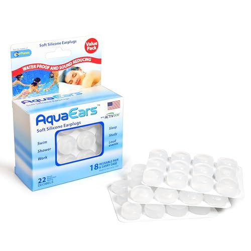 Aqua Ears Soft Moldable Earplugs, 18 Pairs