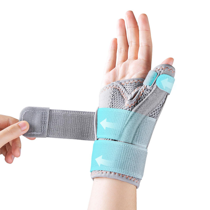 CURECARE New Upgraded Thumb Spica Splint, Comfortable Thumb Brace for Right &
