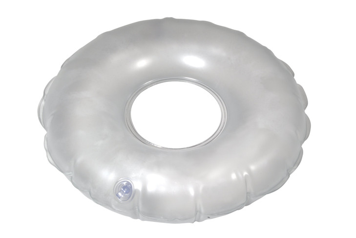 Drive Medical Inflatable Vinyl Ring Cushion, Grey, Universal
