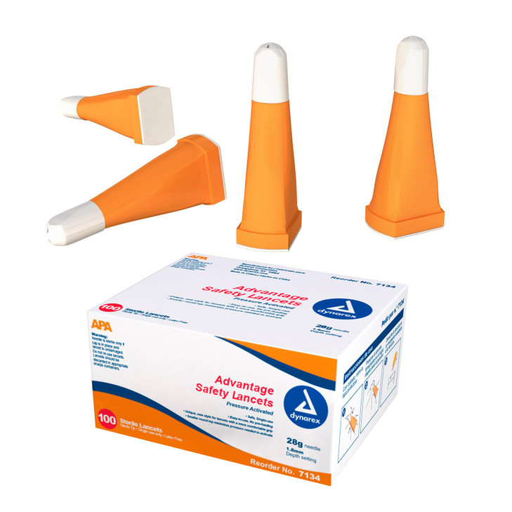 Dynarex Advantage Pressure-Activated Safety Lancets