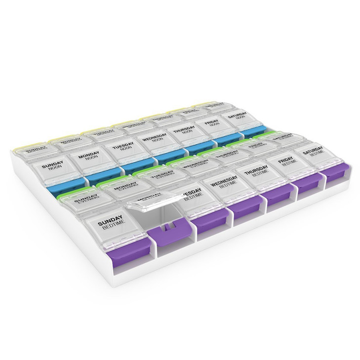 EZY DOSE Weekly (7-Day) Pill Organizer, Vitamin Container, and Daily Medicine
