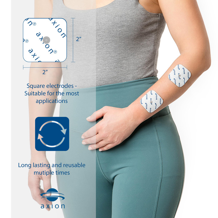 20 axion TENS Unit Electrode Pads 2x2''