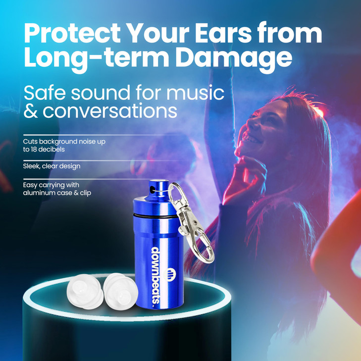 DownBeats Reusable High Fidelity Hearing Protection: Ear Plugs for Concerts