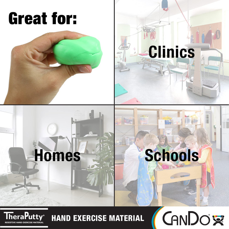 CanDo TheraPutty Standard Hand Exercise Putty For Rehabilitation, Exercises