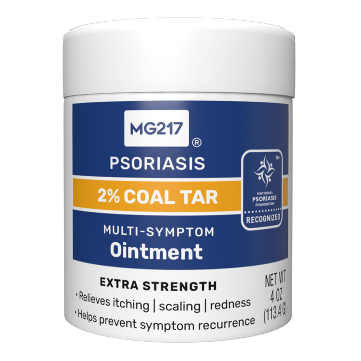 MG217 2% Coal Tar Ointment for Psoriasis, Extra Strength Multi-Symptom Relief