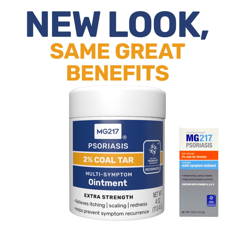 MG217 2% Coal Tar Ointment for Psoriasis, Extra Strength Multi-Symptom Relief