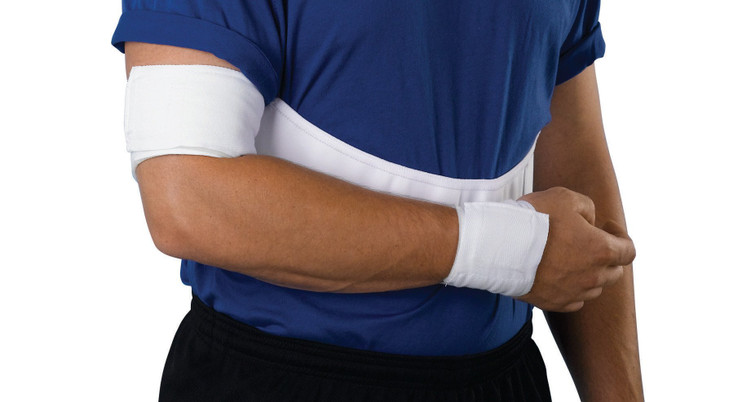 Medline Elastic Shoulder Immobilizer, Low-Profile Contoured Design, Large (35-39