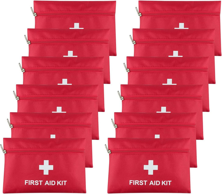AOUTACC 12 Pack First Aid Empty Bag, Travel Empty First Aid Kit Pouch