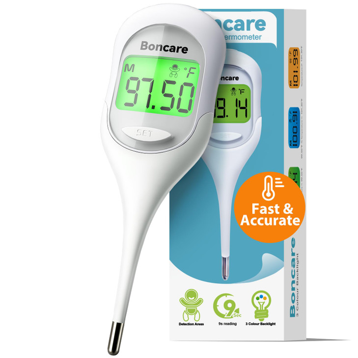 Boncare 9 Seconds Basal Body Thermometer for Ovulation, Oral Thermometer