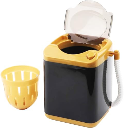 Framendino, Black Makeup Brush Sponge Washing Machine Comes with Bucket Automatic Drying Puff
