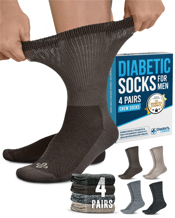 Doctor's Select Diabetic Socks for Men 9-12