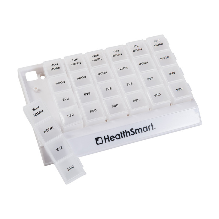 HealthSmart Weekly Pill Organizer 3 Times A day, Medicine Organizer for Morning