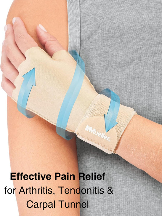 MUELLER Sports Medicine Compression Glove for Men and Women, Hand & Wrist Pain