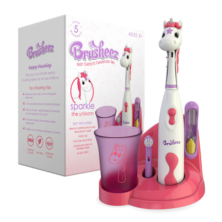 Brusheez Kids Electric Toothbrush Set - Safe & Effective for Ages 3+