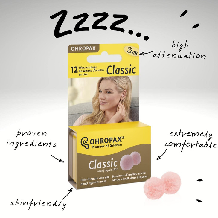 Ohropax Wax Ear Plugs Qty 3 Boxes