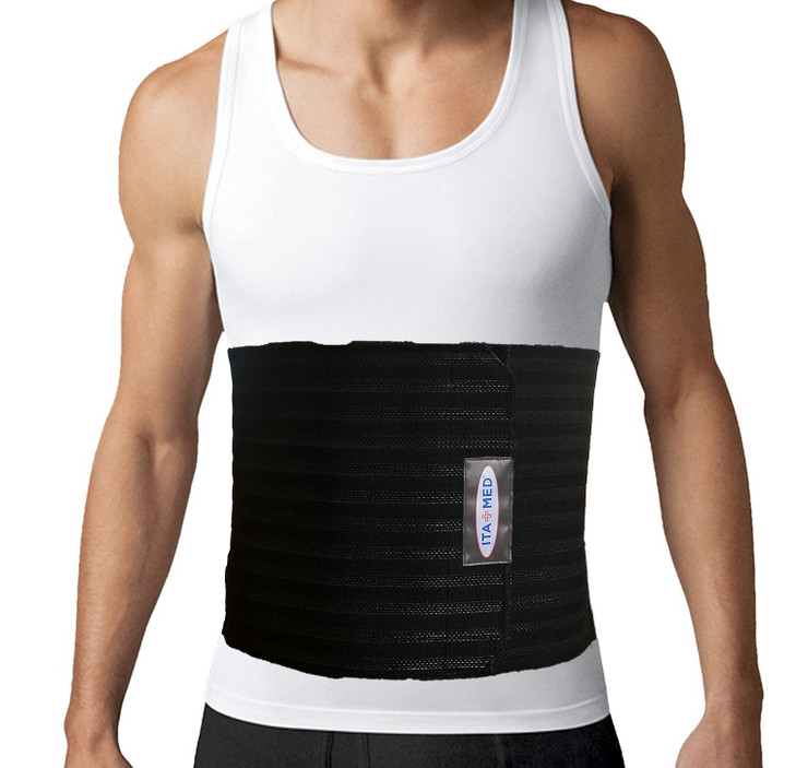 ITA-MED Men's Breathable Elastic Abdominal Binder for Post-Surgery Recovery &