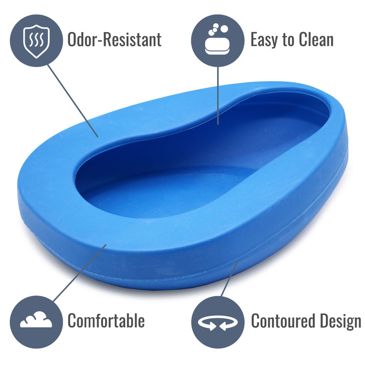 DMI Bedpan for Bariatric Adults with No Spill or Splash Design, FSA/HSA