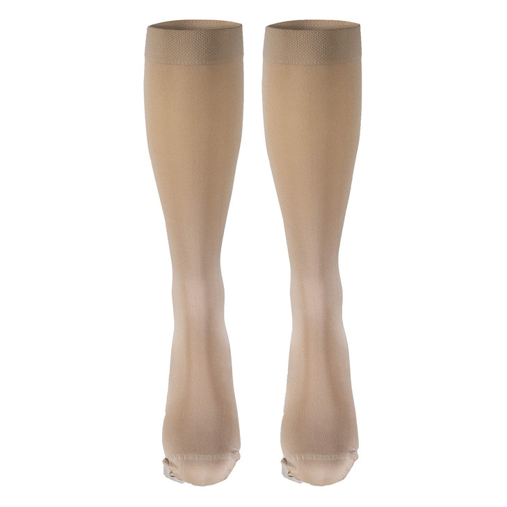 Truform Women's Compression Stockings, 15-20 mmHg, Knee High Length, Closed Toe