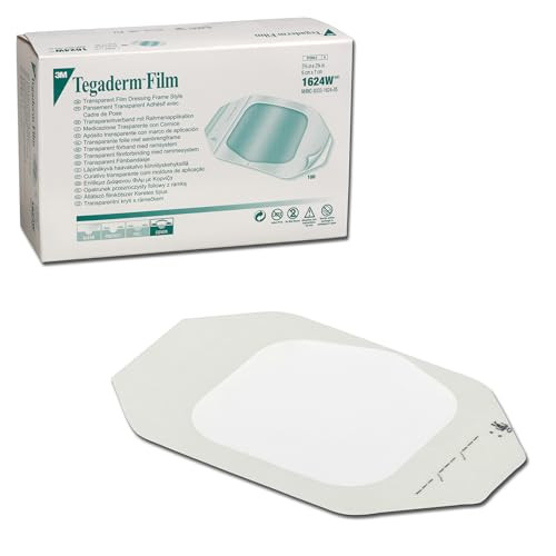 3M Health Care 1624W Tegaderm Film Dressing, Frame Style, 2.75" Length x 2.375"