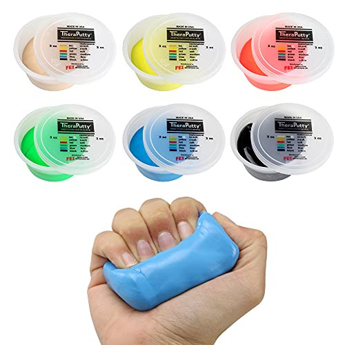 CanDo TheraPutty Standard Hand Exercise Putty For Rehabilitation, Exercises