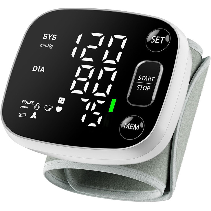 Oklar Blood Pressure Monitors for Home Use Rechargeable Wrist Digital BP Machine