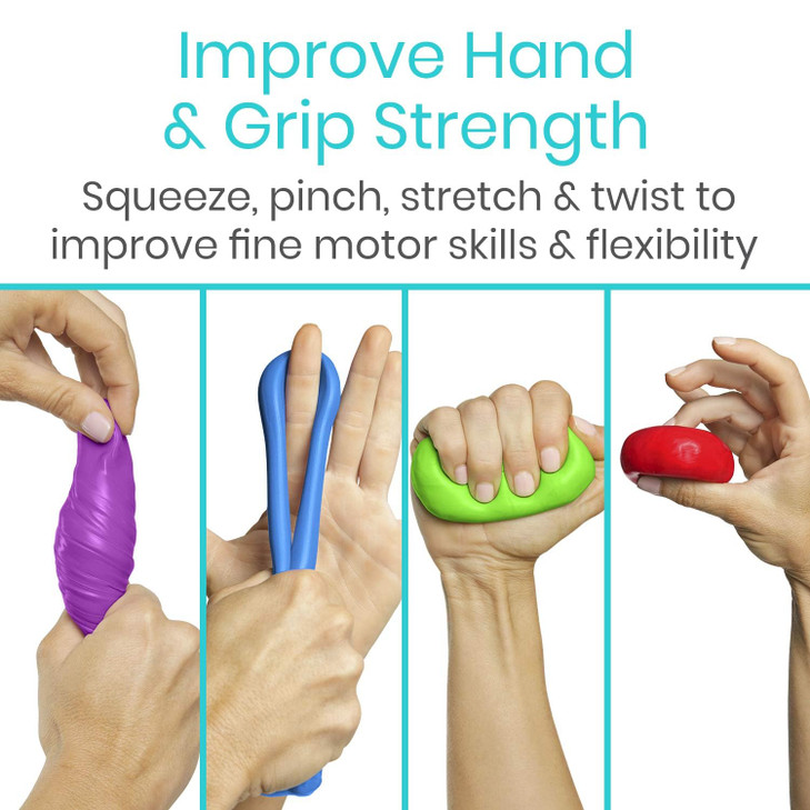 Vive Therapy Putty (6 Pack) - Putty for Hand - Stress Putty for Adults