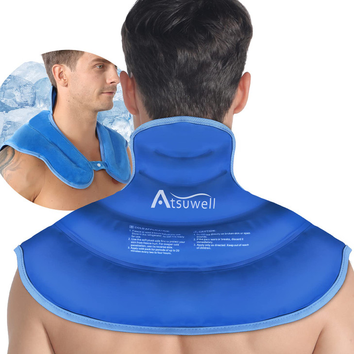 Atsuwell Ice Pack for Neck and Shoulder Cold Compression, Shoulder Ice Packs
