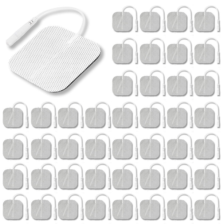 Syrtenty TENS Unit Pads 2x2 44 pcs Reusable Replacement Electrode Patches