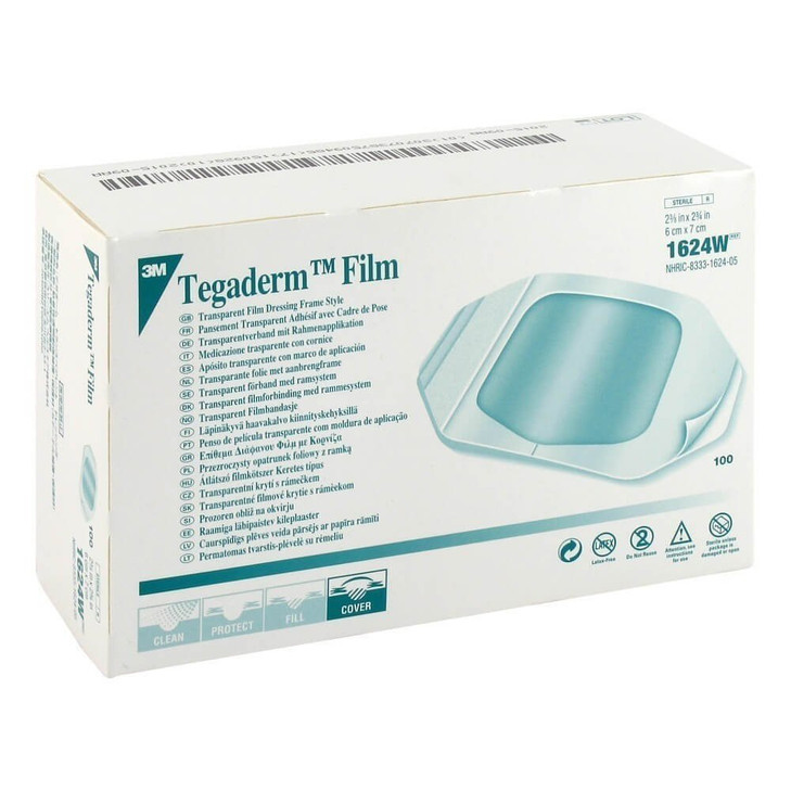 3M Tegaderm 1624W Transparent Film Dressing 2 3/8" x 2 3/4"