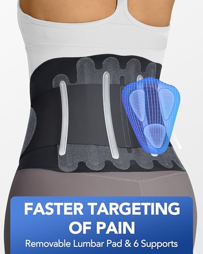 0.5mm Ultra Thin Back Brace with 3D Lumbar Pad, Seamless Yoga Fabric