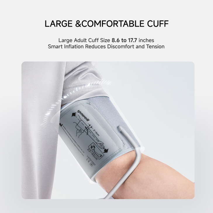 yuwell Blood Pressure Monitor, Large Upper Arm Blood Pressure Cuff, Digital