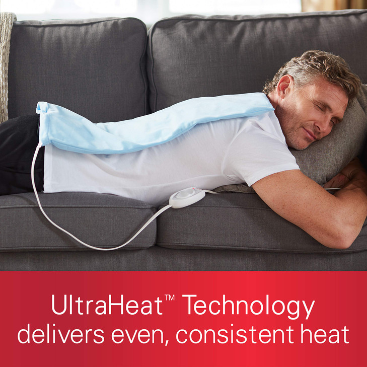 Sunbeam XL Heating Pad for Back Neck and Shoulder Pain Relief with Sponge