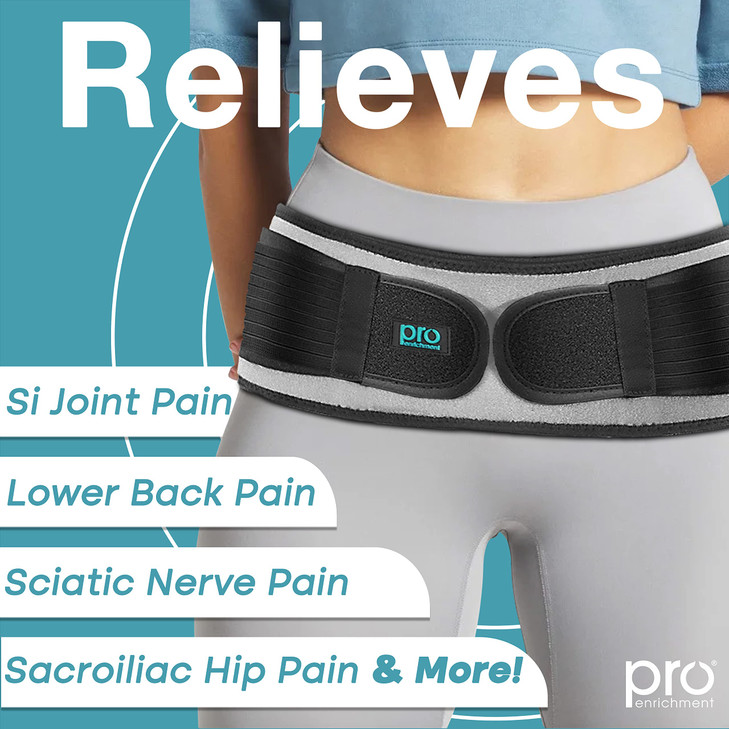 Pro Enrichment Sacroiliac SI Joint Hip Belt - Lower Back Support Brace
