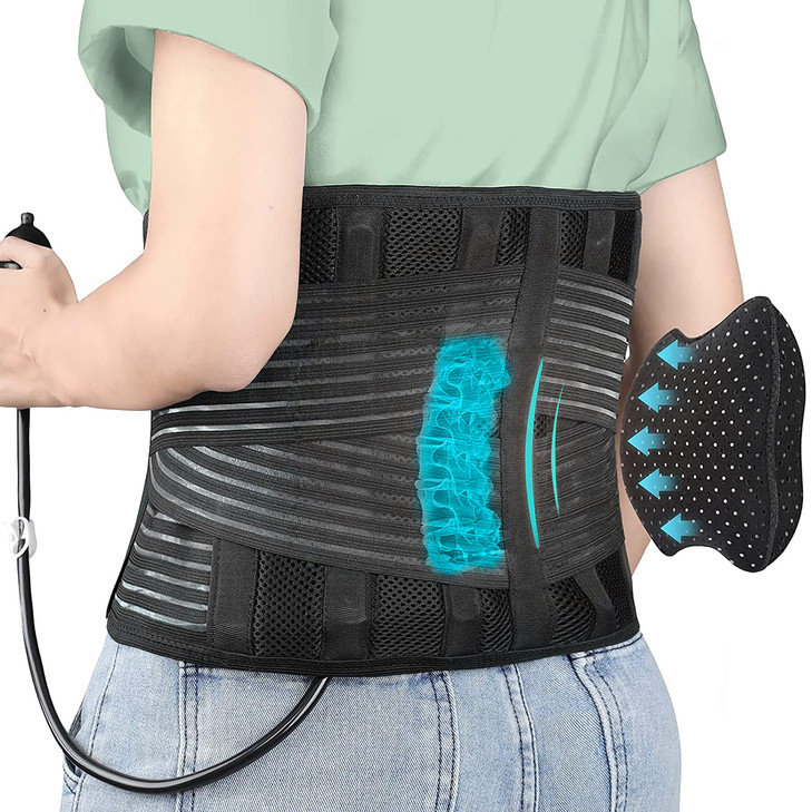DARLIS Back Brace Support Belt with Inflatable Lumbar Pad